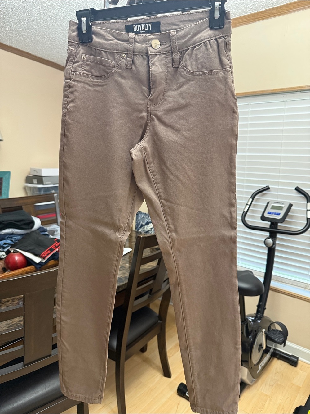 Royalty For Me Women's Taupe Stretch Skinny Pants